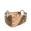 Handmade Water Hyacinth Storage Basket Set of 2 Wicker Basket Storage, Basket With Handle