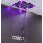 Multi-color LED shower set stainless steel sanitray showerhead with multi-function rainfall waterfall rain curtain