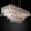 Marignan Four-Tier Rectangular Crystal Industrial Chandelier  For Living Room Hotel Ceiling Home Decor Hang Lighting