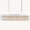 Custom Modern LED Glass Metal SAN MARCO Rectangular Chandelier Hanging Kitchen Dining Living Room Hotel Lighting Home Decor