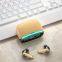 Portable Type-C Charger Power Bank Gaming Earbuds Wood Grain Surface Earphones Mini Ture Wireless Stereo Bt5.3 Headset TWS
