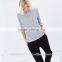 Stripe t shirt high quality OEM service fashion t shirt women long sleeve t shirt design TS034