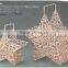 Set of 2 star shape baskets (iron stand & steam willow) for gift                        
                                                Quality Choice