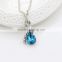 Angel tears girls jewelry wholesale crystal drop necklace
