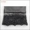 ladies sheepskin leather hand gloves with lace black