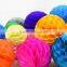 Special Red tissue paper honeycomb ball for Wedding Decoration