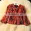 2015 Short Style Pink color Lady Winter natural rabbit fur coat/Jackets