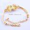 Jewelry Charm Fashion Gift Bow-knot Pearl Rhinestone Gold Plated Bracelet