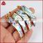 Fashion gold plated elephant tusk abalone shell pendant bead jewelry