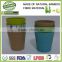 4pcs tumbler set 400ml cup,bright color bamboo fibre cup