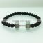 Export Quality Pretty bead stretch bracelet with charm fit life 316l stainless steel dumbbell bracelets, fit life