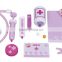 13 pcs pink colour kids role play innovative idea products ASTM and EN71 safety wooden little bee doctor set toy