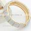 New Glitter Matte Sliver Bracelet Simple 18k Gold-Plated Opening Enamel Bangles