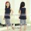Wholesale baby girls boutique outfits kids cotton clothing black tank top+stripe pant fashion style 2 PCS baby girls summer suit