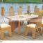 PE rattan garden table chair set for outdoor furniture