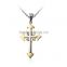 DAIHE silver crystal smooth pendant gold jewelry necklace