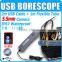 Mini USB 1M Tube 5.5mm Slim Borescope 6 LED Snake Endoscope Inspection Camera