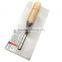 Professional construction tools brick with wood handle trowel