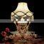 Hand paint rose flower golden outline decorative table lamp in Bedroom