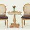 wood carving rattan back coffee room sets/leather dining chair(CH-211-3,DT-978-OAK)