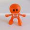 orange leg hand bendable pu foam man toys