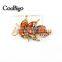 Fancy Jewelry Leaf Shape Brooch Pin Crazing Arcylic Stone Women Dresses Hijab Scarf Party Gift Appreal Promotion Accessories