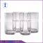 Mouth Blown set of 4 straight bubble shaped colored glass candle jar