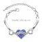 2016 Jewelry Mom Sister Daughter Bracelet BEST FRIEND Heart Shape Beads Crystal Rhinestone For Women Gifts
