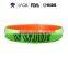 Silicone wrist band with country logo printed , factory direct supply cheap custom silicone bracelet