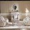 White Chesterfield sofa fabric/leather Italian Classical Design AL027