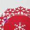 handmade felt snowflake christmas placemat oval table placemats made in China