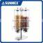 SUNNEX Professional Revolving Transparent Container ideal for Buffet Service 4ltr x 3 Catering Dry Food Dispenser