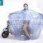 waterproof Japanese style flower breathable 190T PU coating long plastic raincoat with hood