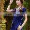 fashionable embroidory causual lady tunic top