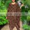 2015 new printing autumn winters v-neck tassel bat cape coat loose big sizes knitted shawl