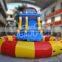 2016 popular inflatable swimming pool rental trampoline with slide