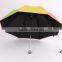 3 Fold Black Gel Coated Colorful Lady Parasol Umbrella, Pagoda Rainbow Umbrella