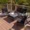 Resin wicker Garden Sofa Rattan- High quality garden rattan furniture (aluminum frame, UV proof poly rattan)
