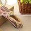 special printing long plush flat loafer shoes