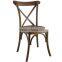 Vintage Cross Back Chair with metal straps, X back chairs