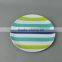 Stripe logo printed melamine dinner plate