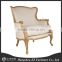 French style armrest salon chair with removable cushion seat