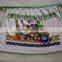 plain green terry cottonwith pigment printing waist apron