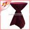 High quality white stretch spandex cocktail bar table cover for bar wedding