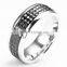 316L stainless steel ring jewelry wholesale with Flash colloidal particles inlay