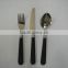 Wholesale Promotion Stainless Steel Cutlery Cheap Flatware Set With Customized Plastic Handle