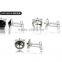 Europe high polishing cufflinks silver metal copper silver cuff link crytsal for men shirts