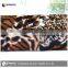 Polyester Animal skin print velboa textile fabric
