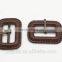 Inner Size 2.6 CM*1.8 CM cm Coffee Brown Real Leather Buckles Buttons with Metal Pin