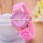 promotional gift cheap electric novel lovely plastic band quartz watch for girls students